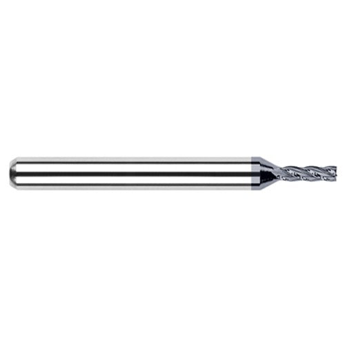 Miniature End Mills - Stub & Standard - 0.0550″ Cutter Diameter × 0.0820″ Length of Cut Carbide Square End Mill, 2 Flutes, AlTiN Coated - Exact Industrial Supply