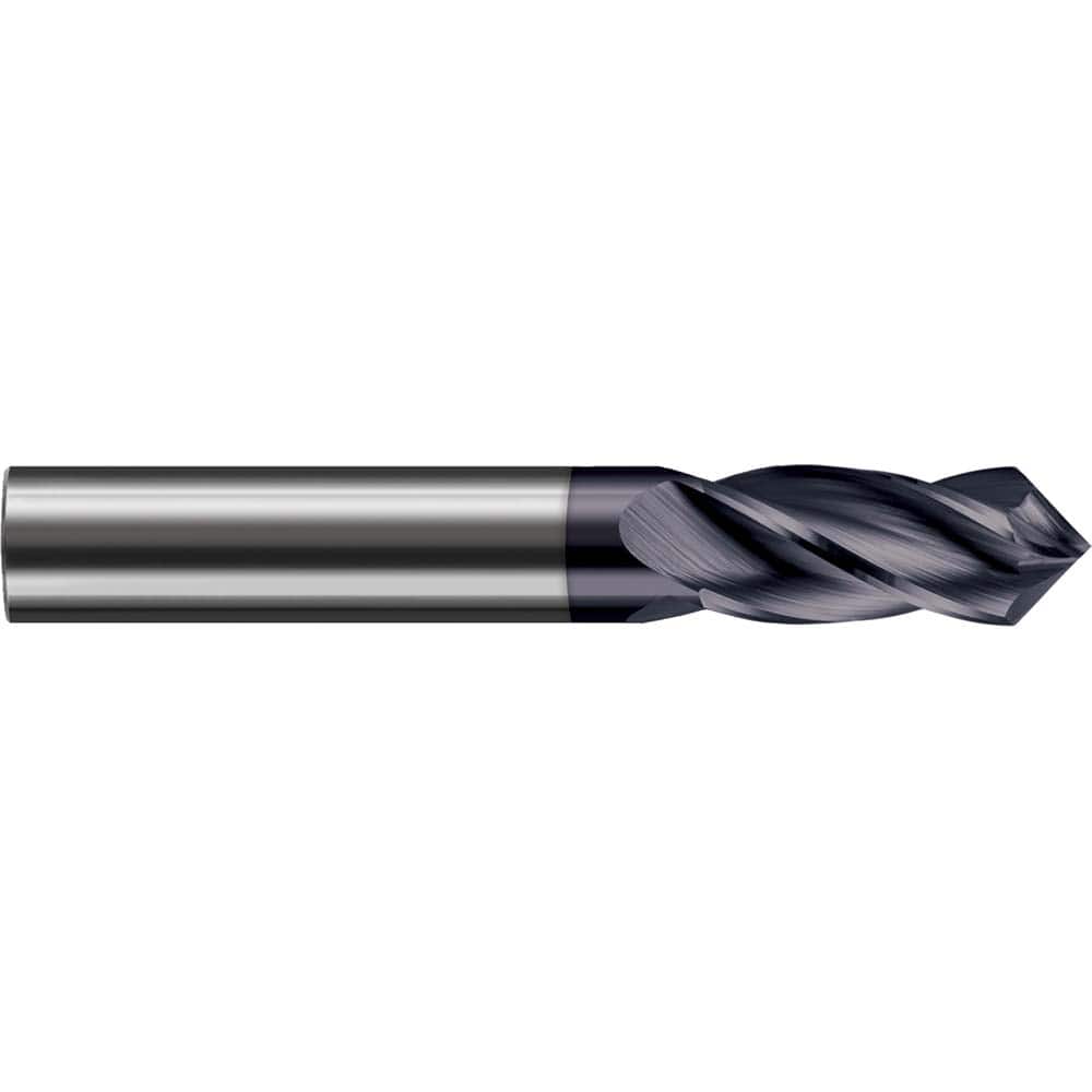 Harvey Tool - 3/8" Diam, 7/8" LOC, 4 Flute 100° Point Angle Solid Carbide Drill Mill - Exact Industrial Supply