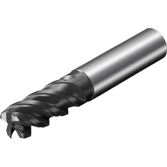 Sandvik Coromant - Corner Radius & Corner Chamfer End Mills; Mill Diameter (Inch): 0.375 ; Mill Diameter (Decimal Inch): 0.3750 ; End Type: Corner Radius ; Corner Radius (mm): 0.77 ; Corner Radius (Decimal Inch): 0.03 ; Number of Flutes: 4 - Exact Industrial Supply