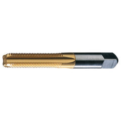 ‎#10-24 UNC 4 Flute H3 HSS Standard Bottoming Chamfer General Purpose Hand Tap- TiN