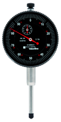 2-1/4" Face 0-100 Dial Reading .001" Graduation Black Face Indicator - Eagle Tool & Supply