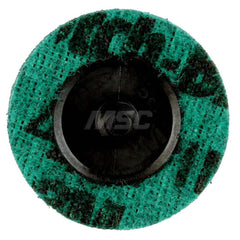 Quick-Change Disc: Roloc TR, 2″ Disc Dia, Ceramic, Non-Woven Green, Non-Woven Backed, 25,000 RPM