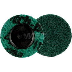 Quick-Change Disc: Roloc TR, 2″ Disc Dia, Ceramic, Non-Woven Green, Non-Woven Backed, 25,000 RPM