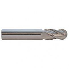 7/16 TuffCut GP Standard Length 4 Fl Ball Nose TiAlN Coated Center Cutting End Mill - Eagle Tool & Supply