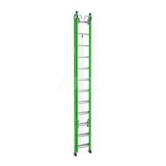 Extension Ladders; Type: Extension Ladder; Material: Fiberglass; Working Length: 25 Feet; Load Capacity (Lb.): 375; Extended Ladder Height: 28; Step Material: Aluminum; Step Ladder Height: 17.42; Overall Depth: 6 in; Number Of Steps: 24; Ladder Rating: Ty