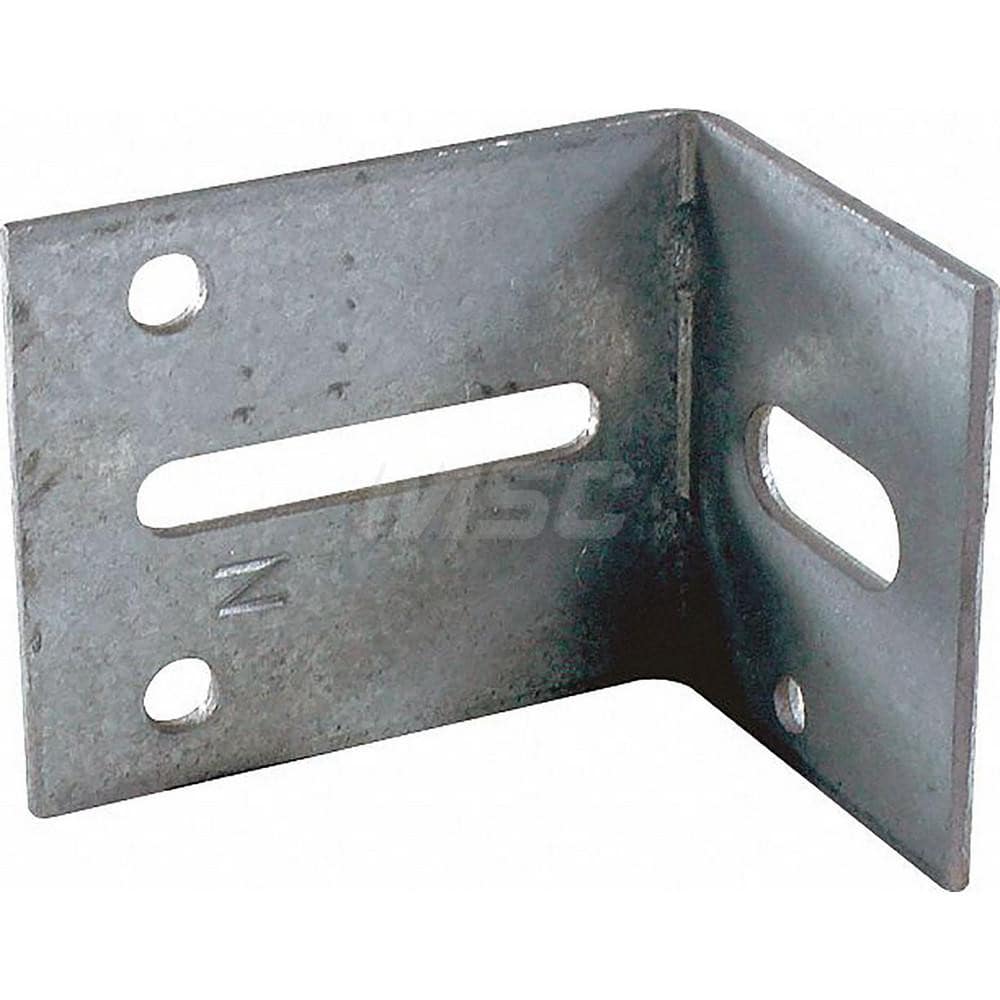 Garage Door Hardware; Type: Garage Door Track Jamb bracket # 4; For Use With: Commercial Doors; Material: Steel; Overall Length: 2.88; Overall Width: 2; Overall Height: 1.75; Finish/Coating: Galvanized; Includes: Mounting Holes and Track Attachment Slot;