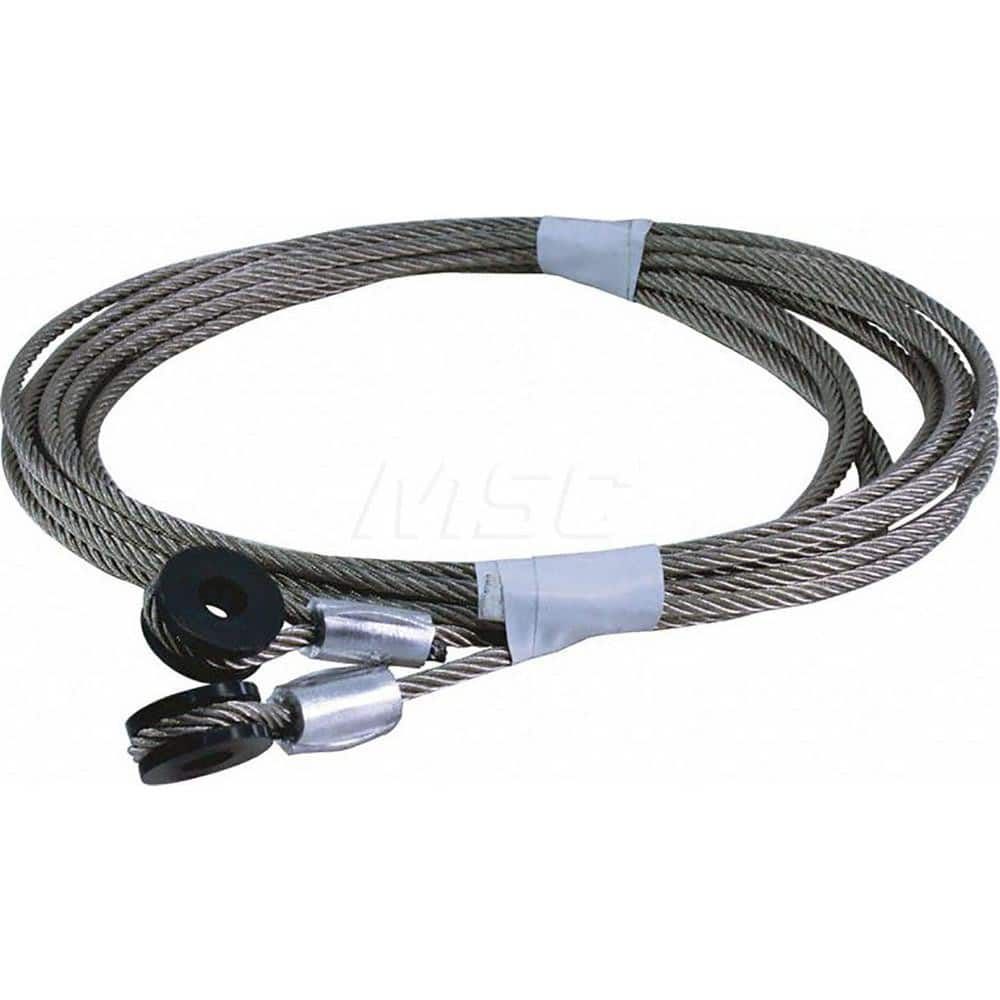 Garage Door Hardware; Type: Garage Door Cable Assembly, Spring Lift; For Use With: Commercial Doors; Material: Stainless Steel; Hardware Diameter: .125; Overall Length: 115.00; Includes: Nylon Insert and Aluminum Stop; Length (Inch): 115.00; For Use With: