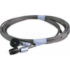 Garage Door Hardware; Type: Garage Door Cable Assembly, Spring Lift; For Use With: Commercial Doors; Material: Stainless Steel; Hardware Diameter: .125; Overall Length: 130.00; Includes: Nylon Insert and Aluminum Stop; Length (Inch): 130.00; For Use With: