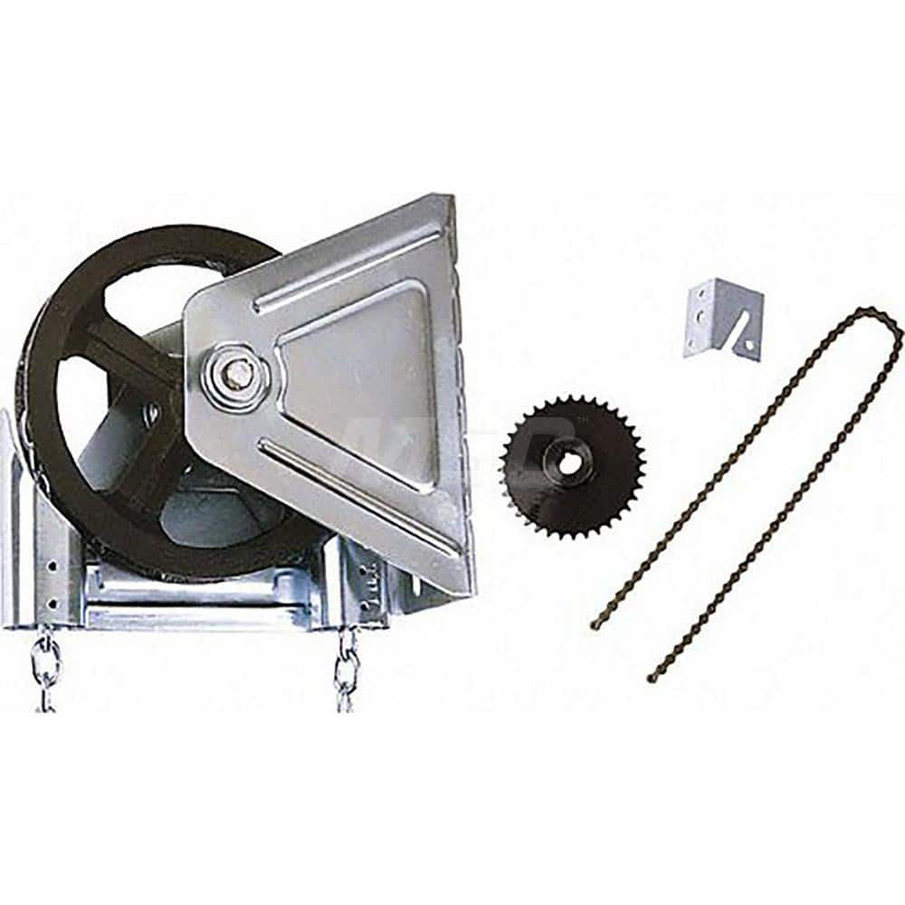 Manual Garage Door Chain Hoist: 40 lb Working Load Limit, 15' Max Lift 40 lb Pull to Lift Load