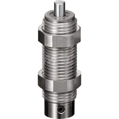 Standard-Duty Shock Absorber: 5 mm Rod Dia, 21.9 mm OD, 6 mm Stroke, M16 x 1.5 Thread 55 mm OAL, 20 lb Force