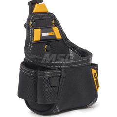 Tool Pouches & Holsters; Holder Type: Tool Pouch; Tool Type: Tool Belts & Accessories; Material: Polyester; Closure Type: No Closure; Color: Black; Number of Pockets: 3.000; Belt Included: No; Overall Depth: 3.94; Overall Height: 9.84; Insulated: No; Teth