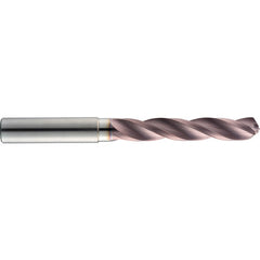 14.8 mm Dia. × 16 mm Shank × 83 mm Flute Length × 133 mm OAL, 5xD, 124°, TM, 3 Flute, Coolant Thru, Round Solid Carbide Drill - Exact Industrial Supply