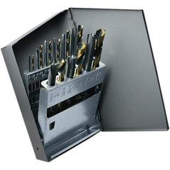 Cle-Line - Tap & Drill Sets Minimum Tap Thread Size (Inch): #6-32 Maximum Tap Thread Size (Inch): 1/2-13 - Eagle Tool & Supply