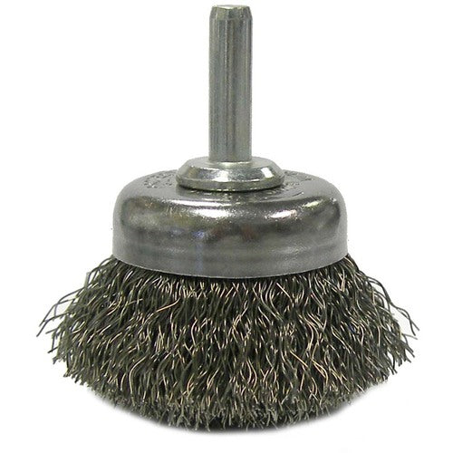 1 3/4″ Crimped Wire Utility Cup Brush, .006″ Steel Fill, 1/4″ Stem - Eagle Tool & Supply