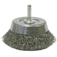 2 3/4″ Crimped Wire Utility Cup Brush .0118″ 1/4″ Stem - Eagle Tool & Supply