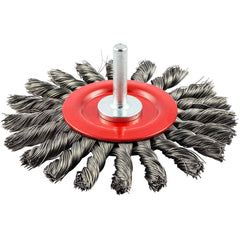 Norton - 4" OD, Standard Twist Knot Carbon Wheel Brush - Eagle Tool & Supply