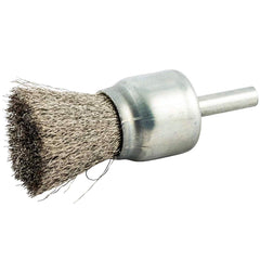 Norton - End Brushes Brush Diameter (Inch): 1 Fill Material: Stainless Steel - Eagle Tool & Supply