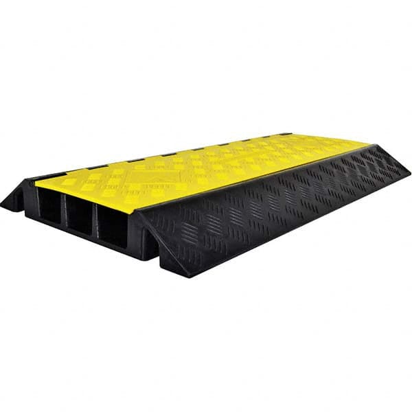 Powerhouse - On Floor Cable Covers Cover Material: Polyethylene Number of Channels: 3 - Eagle Tool & Supply