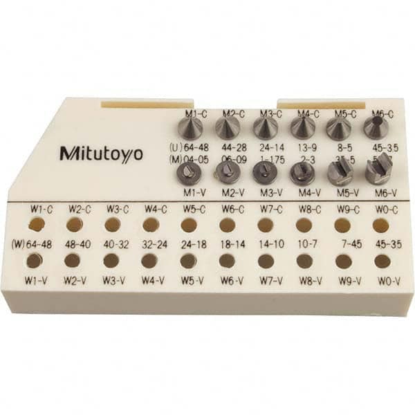 Mitutoyo - Micrometer Accessories Type: Anvil Set For Use With: Screw Thread Micrometer - Eagle Tool & Supply