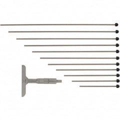 Mitutoyo - Mechanical Depth Micrometers Minimum Measurement (Decimal Inch): 0 Maximum Measurement (Decimal Inch): 12 - Eagle Tool & Supply