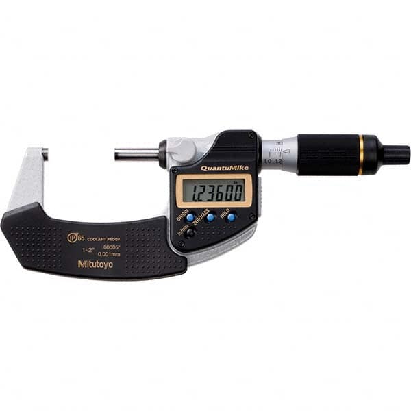 Mitutoyo - Electronic Outside Micrometers Type: Quantumike Minimum Measurement (Decimal Inch): 1.0000 - Eagle Tool & Supply