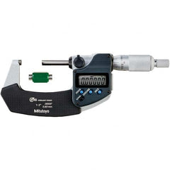 Mitutoyo - Electronic Outside Micrometers Type: Coolant-proof Minimum Measurement (Decimal Inch): 1.0000 - Eagle Tool & Supply