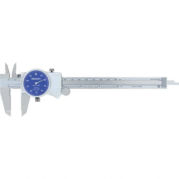 Mitutoyo - Dial Calipers Maximum Measurement (Inch): 6 Dial Graduation (Decimal Inch): 0.001 - Eagle Tool & Supply