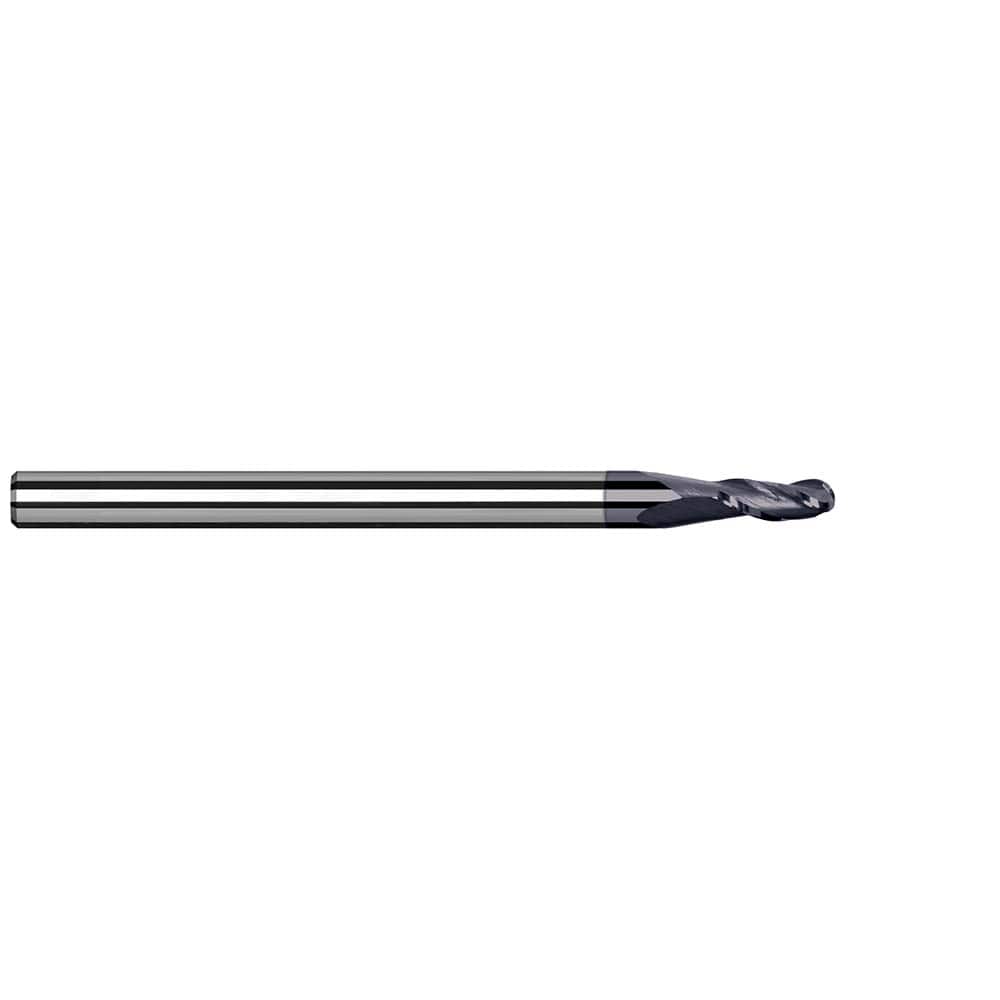 Harvey Tool - Ball End Mills; Mill Diameter (Inch): 3/16 ; Mill Diameter (Decimal Inch): 0.1875 ; Number of Flutes: 4 ; Length of Cut (Decimal Inch): 0.2850 ; Material: Solid Carbide ; Overall Length (Inch): 2 - Exact Industrial Supply