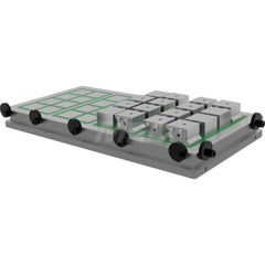 Electro-Permanent Magnetic Chucks; Shape: Rectangle; Length (Inch): 32; Width/Diameter (Inch): 16; Height (Inch): 2; Number of Poles: 60; Magnet Pole Type: Square; Pole Alignment: 2″ x 2″; Operating Frequency (Hz): 50/60; Clamping Force: 170 N/sq. cm