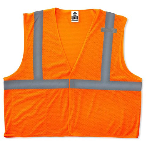 8210HL Econo Vest Orange L/ XL Hook & Loop Glowear - Eagle Tool & Supply