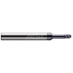 Ball End Mill: 0.062″ Dia, 0.093″ LOC, 6 Flute, Solid Carbide 2-1/2″ OAL, 1/4″ Shank Dia, 37 ° Helix, AlTiN Nano Coated, Single End