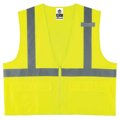 8225Z 2/3 XL Lime Standard Solid Vest Type R Class 2 - Eagle Tool & Supply