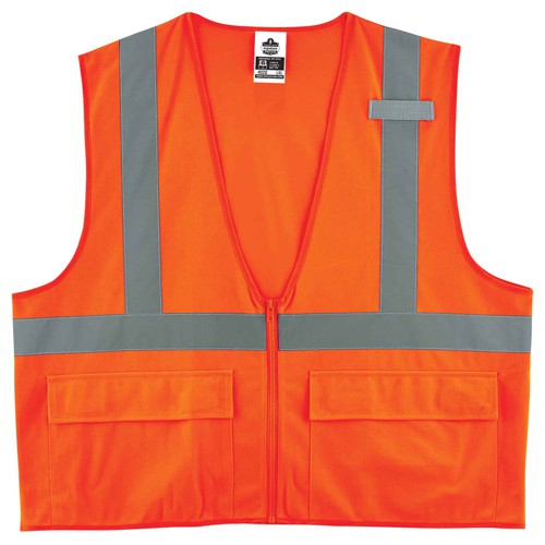 8225Z L/ XL Orange Standard Solid Vest Type R Class 2 - Eagle Tool & Supply