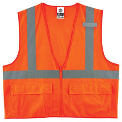 8225Z L/ XL Orange Standard Solid Vest Type R Class 2 - Eagle Tool & Supply