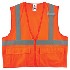 8225Z 2/3 XL Orange Standard Solid Vest Type R Class 2 - Eagle Tool & Supply
