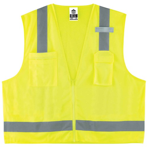 8249Z XS Lime Econ Surveyors Vest Type R Class 2 - Eagle Tool & Supply