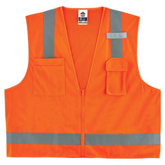 8249Z S/M Orange Econ Surveyors Vest Type R Class 2 - Eagle Tool & Supply
