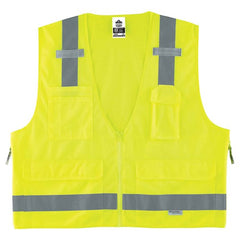 8250Z Glowear Surveyors Vest Lime L/Xl - Eagle Tool & Supply