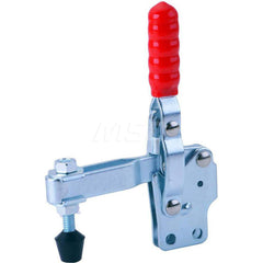 Manual Hold-Down Toggle Clamp: Vertical, 500 lb Capacity, U-Bar, Straight Base 60 ° Handle Movement, 100 ° Bar Opening, Plastic