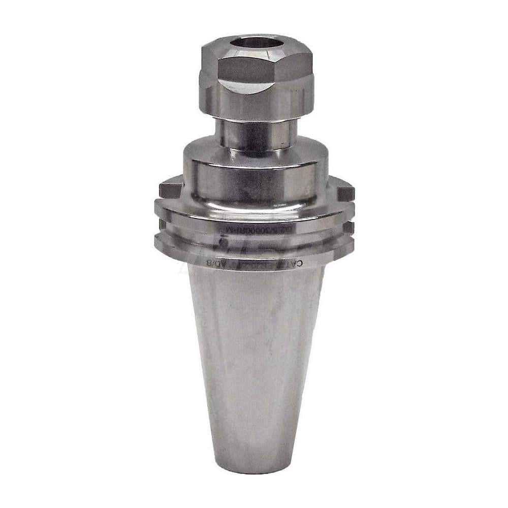 Collet Chuck: ER Collet, CAT Taper Shank 2.76″ Projection, 0.0001″ TIR, Balanced to 30,000 RPM, Through Coolant
