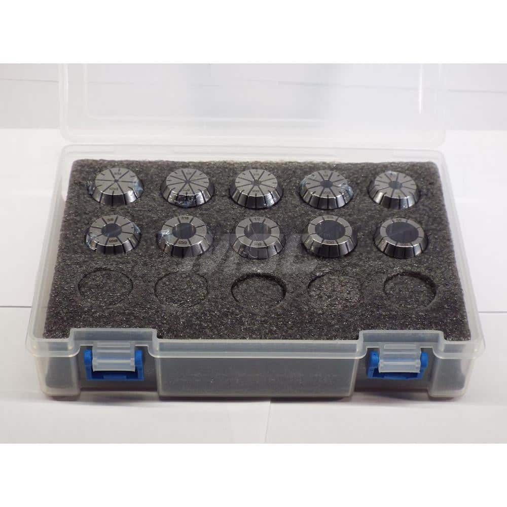 Collet Set: 10 Pc, Series ER25, 5/8″ Capacity