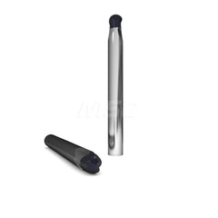 Ball End Mill: 0.125″ Dia, 2 Flute, Solid Carbide 3″ OAL, 1/4″ Shank Dia, 30 ° Helix, nACo Coated, Single End, Series 1050 & DM2