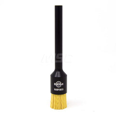 End Brushes: 3/4″ Dia, 0.035″ Wire Dia, Ceramic & Nylon, Crimped Wire 3/4″ Trim Length, 3/8″ Shank Dia, 10,000 Max RPM