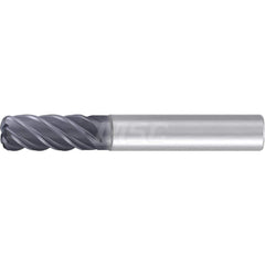 1/4″ Diam 5-Flute 35/38° Solid Carbide 0.015″ Corner Radius Roughing & Finishing End Mill AlCr Finish, 3/4″ LOC, 2-1/2″ OAL, 1/4″ Shank Diam, Centercutting, Standard Length