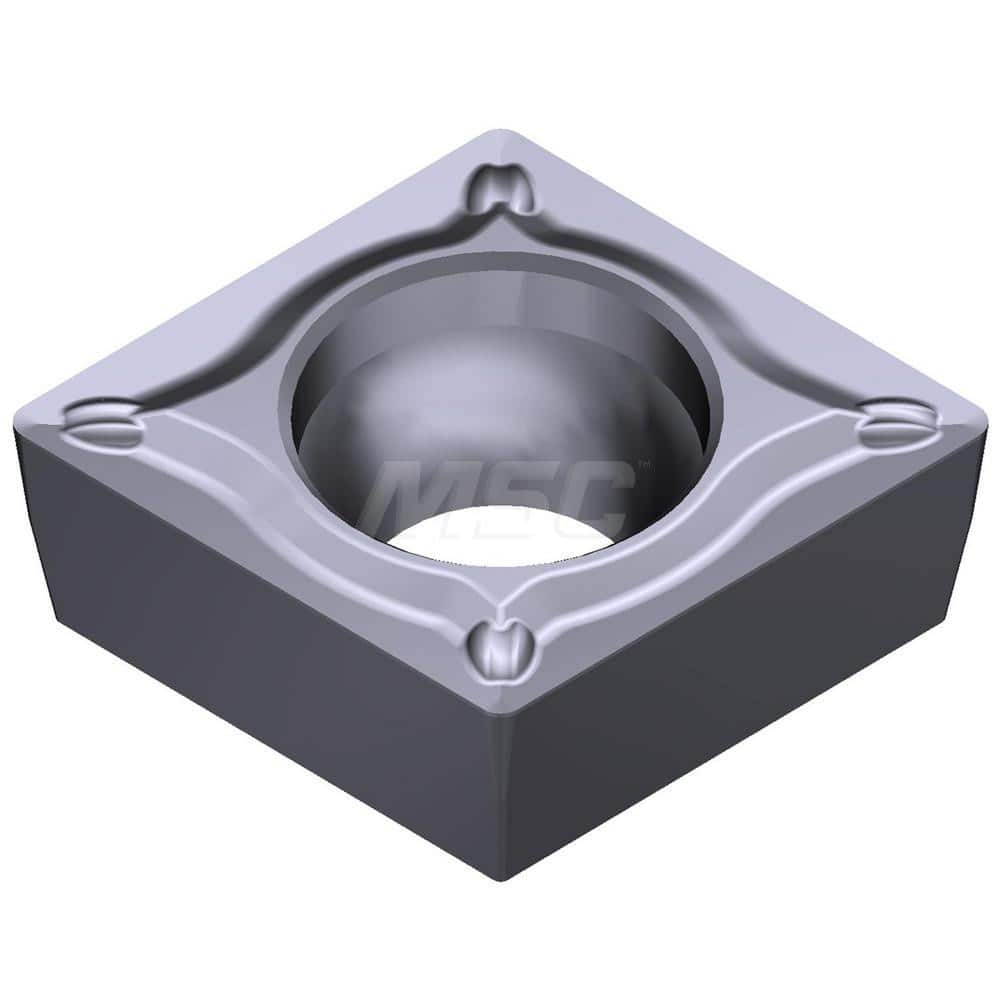 Turning Insert:  CCMT32.51ESU AC5005S,  Solid Carbide Absotech Finish,  0.3819″ Long,  3/8″ Inscribed Circle,  0.0157″ Corner Radius,  80.0 &deg N/A Series  AC5005S