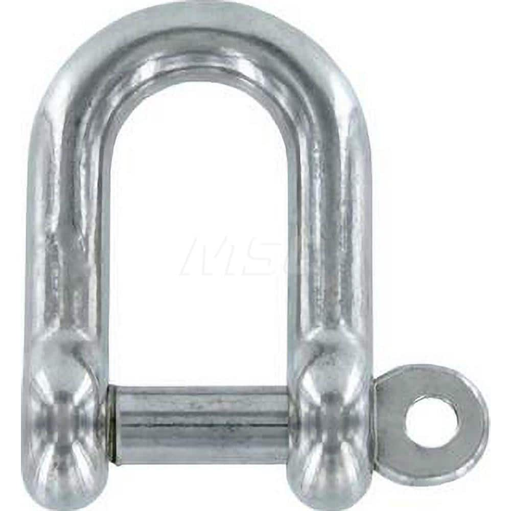 Shackle: Non-Removable Pin Stainless Steel, 1/4″ Pin Dia