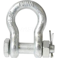 Shackle: Bolt Nut & Cotter Pin Galvanized Steel, 1-5/8″ Pin Dia