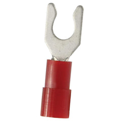 Fork Terminals; Terminal Type: Locking; Insulation Type: Partially Insulated; Connection Type: Crimp; Compatible Wire Size (sq mm): 0.5-1.5; Stud Size (Inch): 4.3 mm; Stud Size (mm): 4.3; Stud Size (#): 8; Fork Width (Decimal Inch): 0.283 in; 7.2 mm; Fork