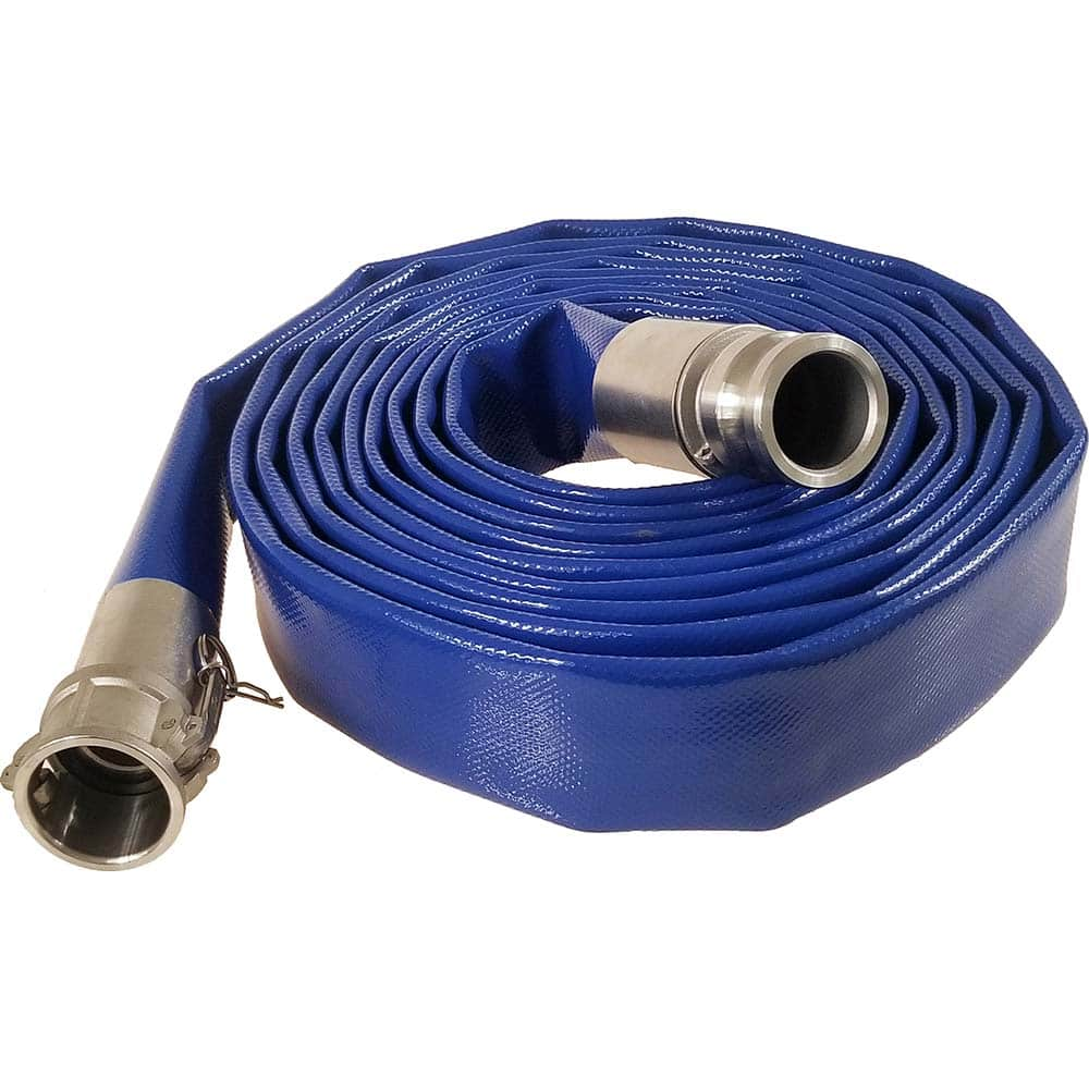 Kuriyama of America - Water & Discharge Hose; Inside Diameter (Inch): 2 ; Outside Diameter (Decimal Inch): 2.2090 ; Outside Diameter (Inch): 2-7/32 ; Color: Blue ; Working Pressure (psi): 240.000 ; Length (Feet): 100 - Exact Industrial Supply