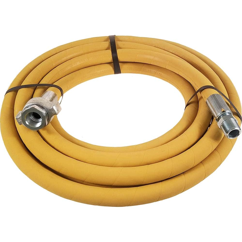 Alliance Hose & Rubber - Water & Discharge Hose; Inside Diameter (Decimal Inch): 0.7500 ; Outside Diameter (Decimal Inch): 1.1000 ; Outside Diameter (Inch): 1-7/64 ; Color: Yellow ; Working Pressure (psi): 1000.000 ; Length (Feet): 25 - Exact Industrial Supply